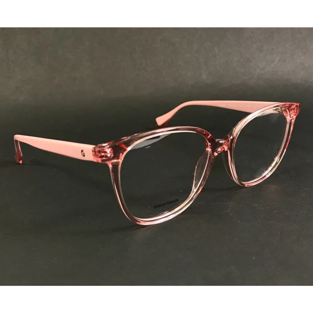 Gigi Studios Eyeglasses Frames ALMA GS9011/060 Clear Pink Cat Eye Full 53-16-140